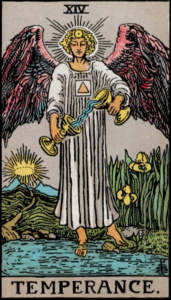 Photo of Temperance tarot card - Rider Waite deck