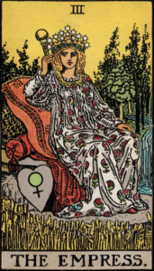 Photo of the Empress tarot card - rider waite tarot deck