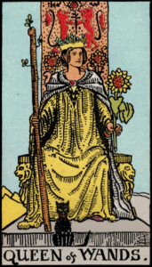 Photo of Queen of Wands tarot card - Rider Waite tarot deck