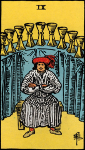 Photo of nine of cups tarot card - Rider waite deck