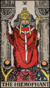 Photo of the Hierophant tarot card - Rider Waite