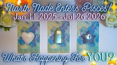 NORTH NODE INTO PISCES 🐠 Jan 2025 - Jul 2026 ✨ What’s Happening for You? 💫 Pick a Card Tarot Reading